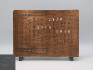 Horloge WordClock by StarkAllister - Dutch - Grey