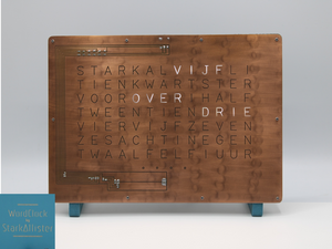 Horloge WordClock by StarkAllister - Dutch - Lake Blue