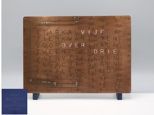 Horloge WordClock by StarkAllister - Dutch - Saphir Blue