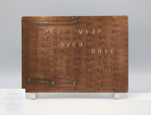 Horloge WordClock by StarkAllister - Dutch - White