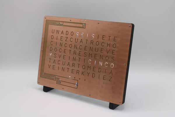 Horloge WordClock by StarkAllister - Espagnol - Noir