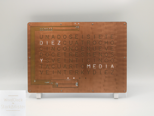 Horloge WordClock by StarkAllister - Espagnol - Blanc