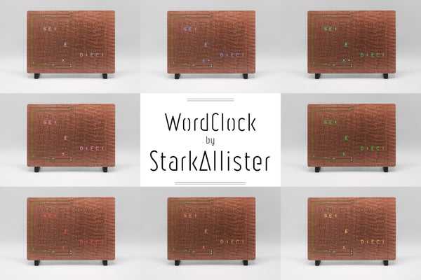 Horloge WordClock by StarkAllister - Italien - Blanc
